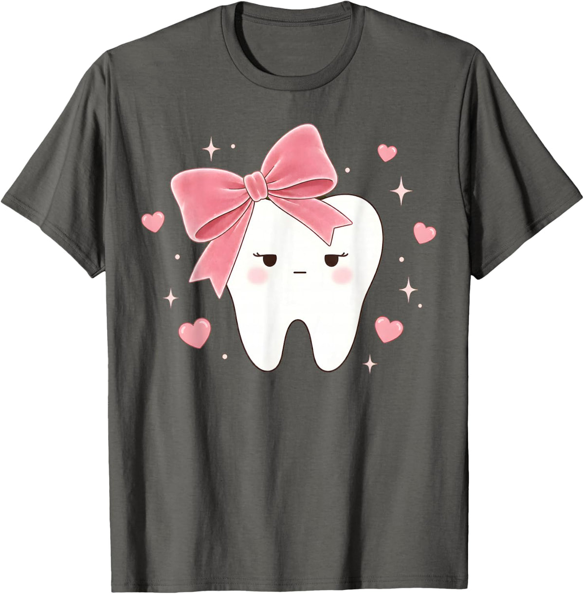Kawaii Dental Aesthetics T-Shirt - Asphalt Grey