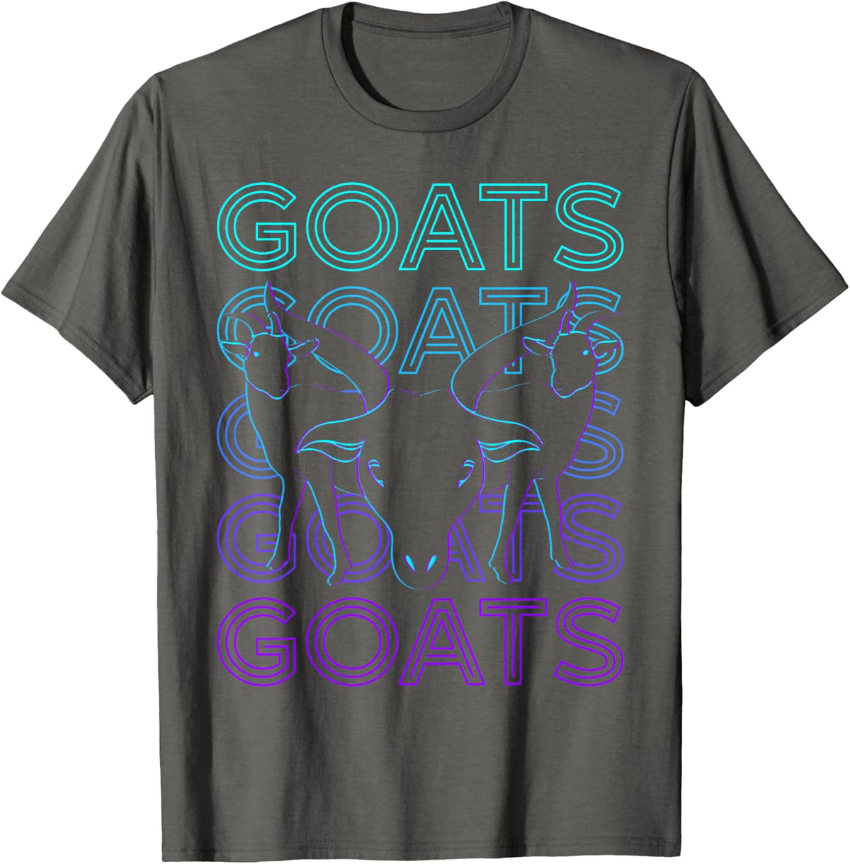 Goats Retro T-Shirt - Asphalt Grey