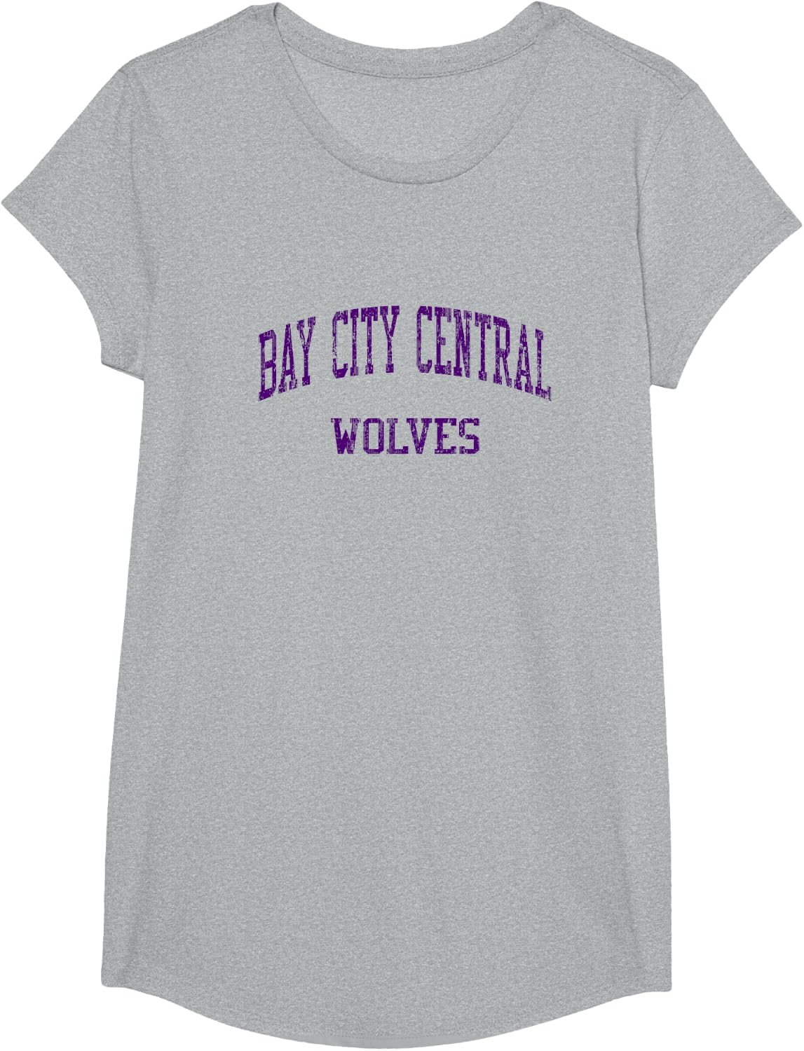 Bay City Central High School HS Bay City MI Vintage Sports T-Shirt - Girls Heather Grey