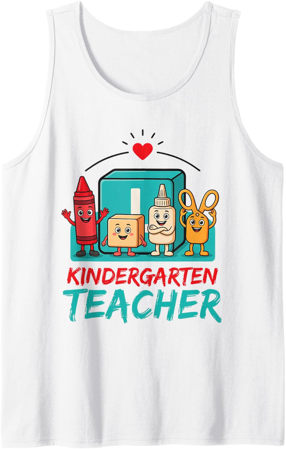 Kindergarten Teacher Educator Instructors Teaching Sleeveless Tank Top - White