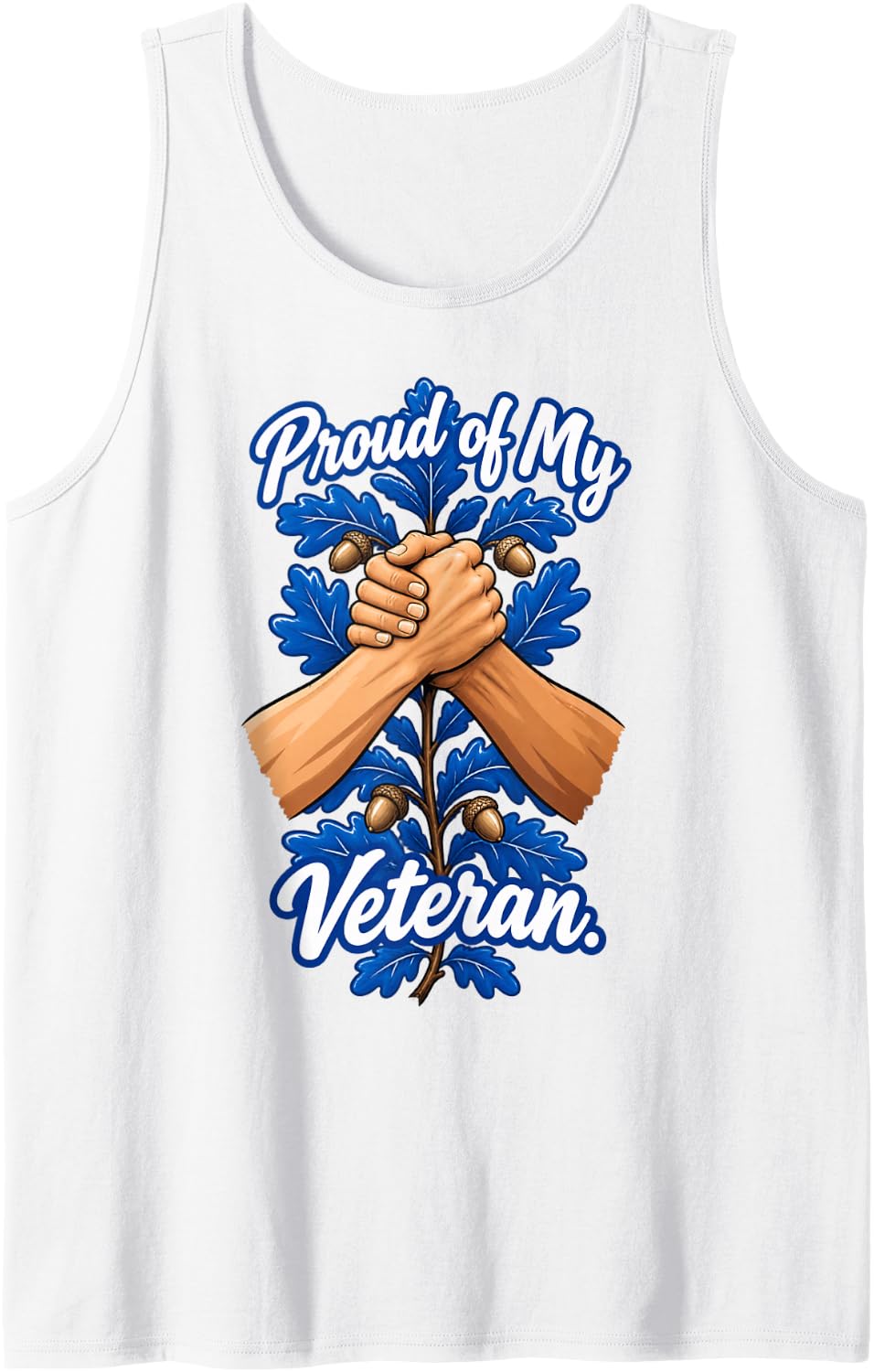 Veterans Day Family Supporter Proud Military Design Sleeveless Tank Top - White