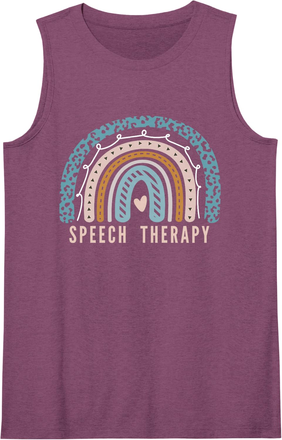 Speech Therapy Language Pathologist School SLP Rainbow Tee Tank Top - Purple