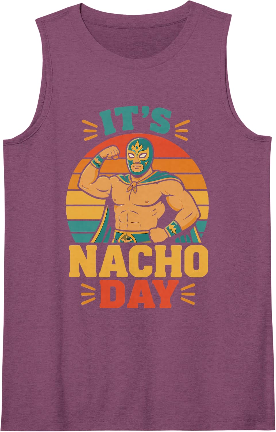Funny Lucha Libre Mexican Wrestler Luchador Pun Wrestling Sleeveless Tank Top - Purple