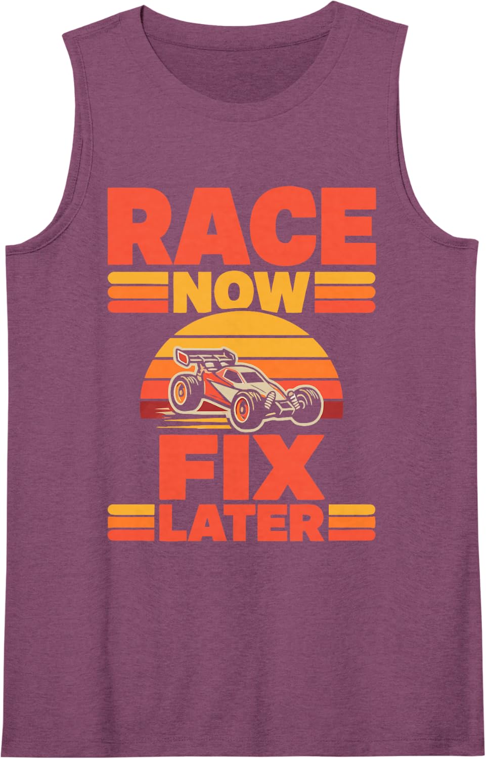 RC Car Racing Humor Remote Control Racer Sleeveless Tank Top - Purple