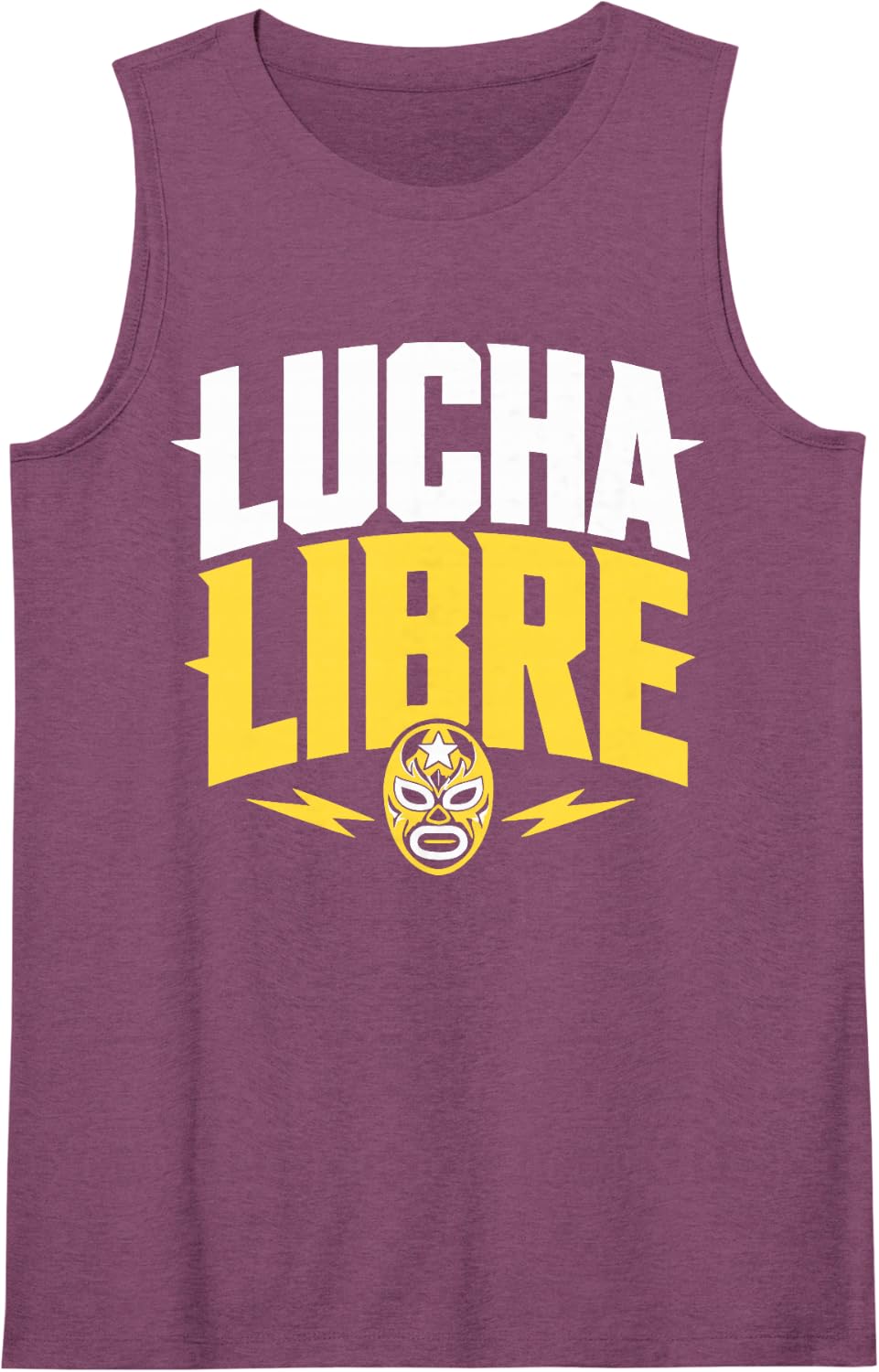 Lucha Libre Mexican Wrestler Luchador Mask Wrestling Sleeveless Tank Top - Purple