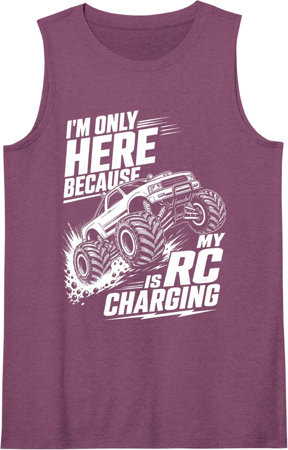 Vintage RC Car Charging RC Racer Sleeveless Tank Top - Purple