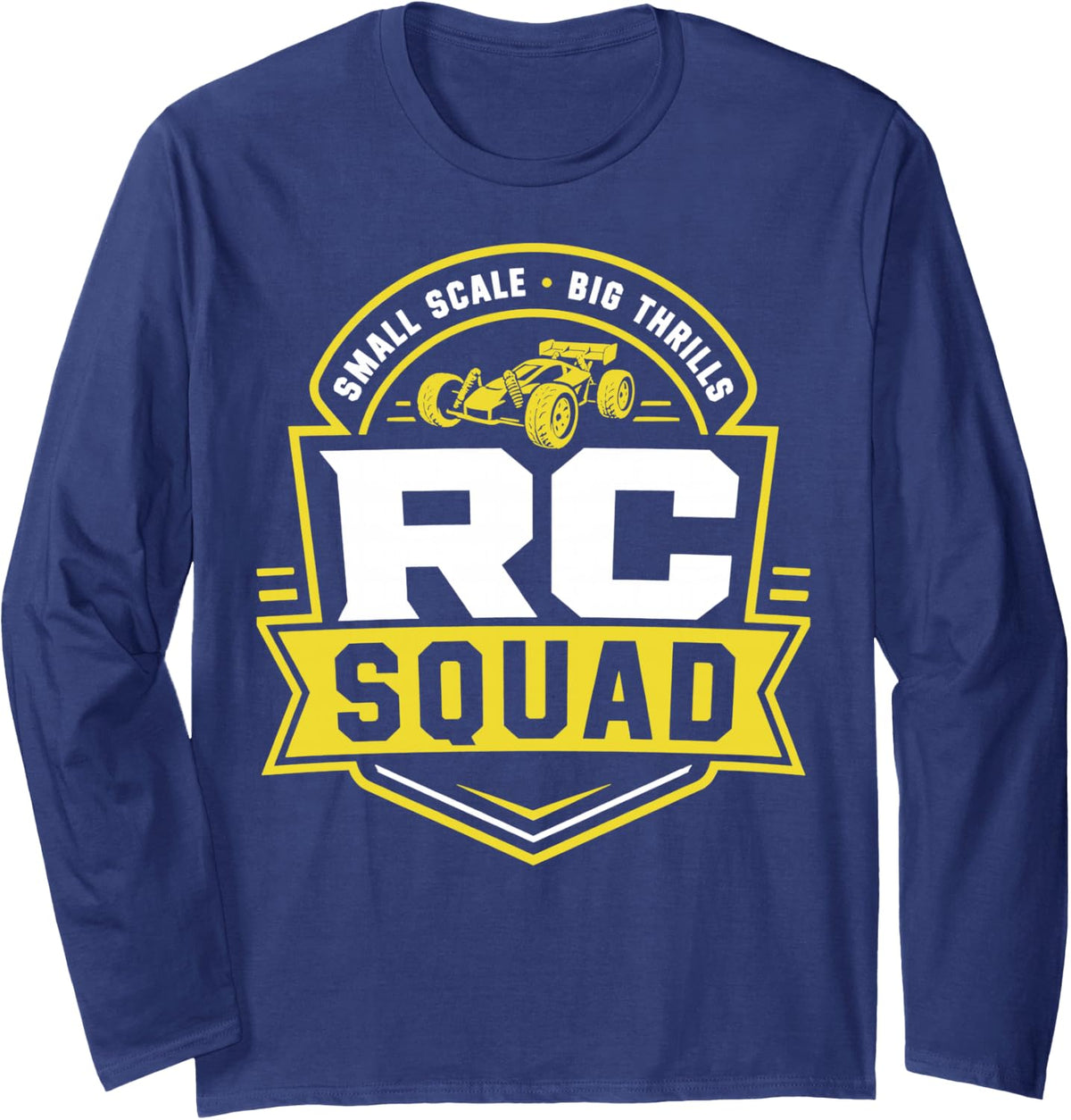 RC Car Racing Squad RC Racer Long Sleeve T-Shirt - Adult Unisex Navy Blue