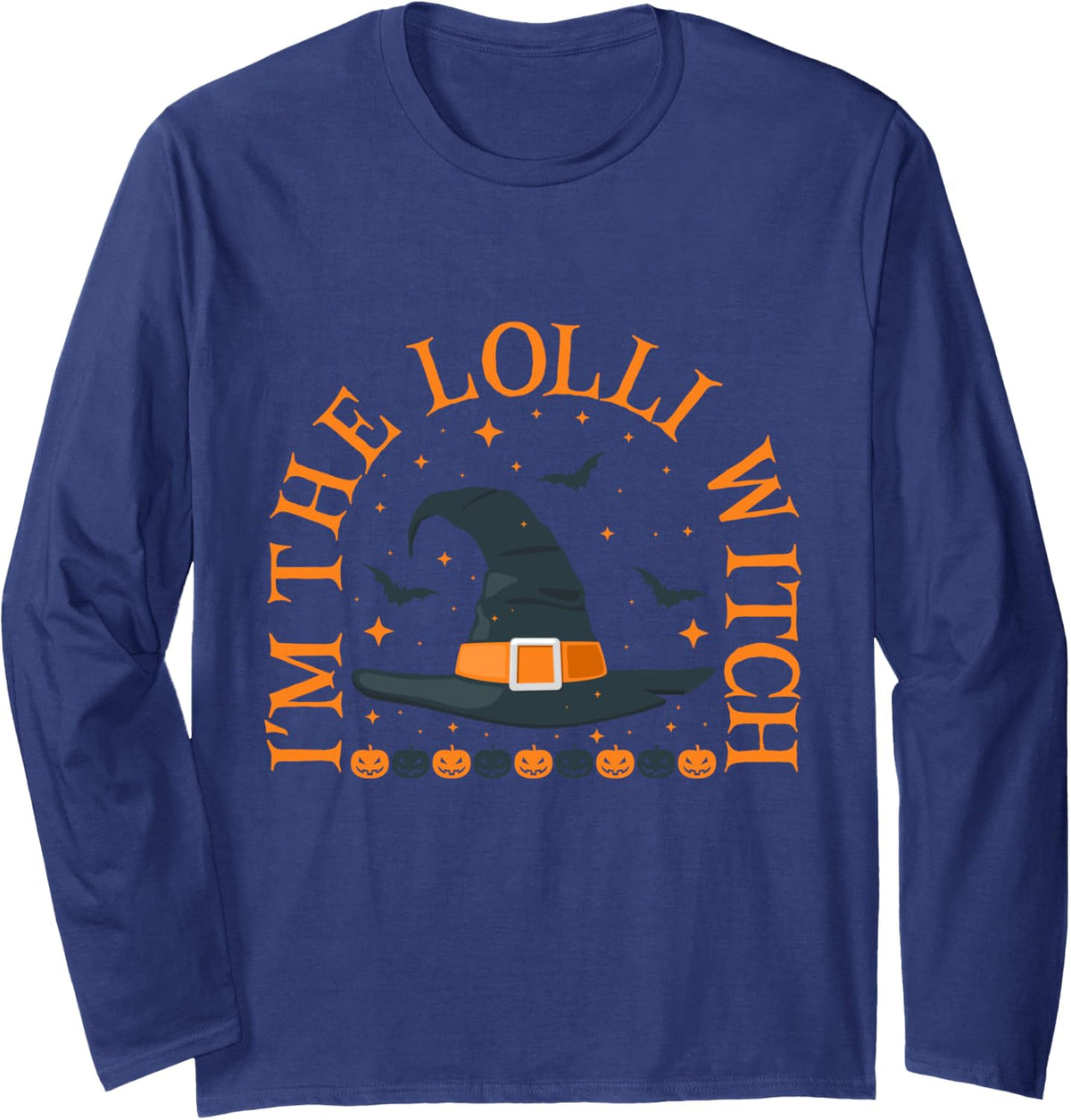 Im the Lolli Witch Shirt Halloween Matching Group Costume Long Sleeve T-Shirt - Adult Unisex Navy Blue
