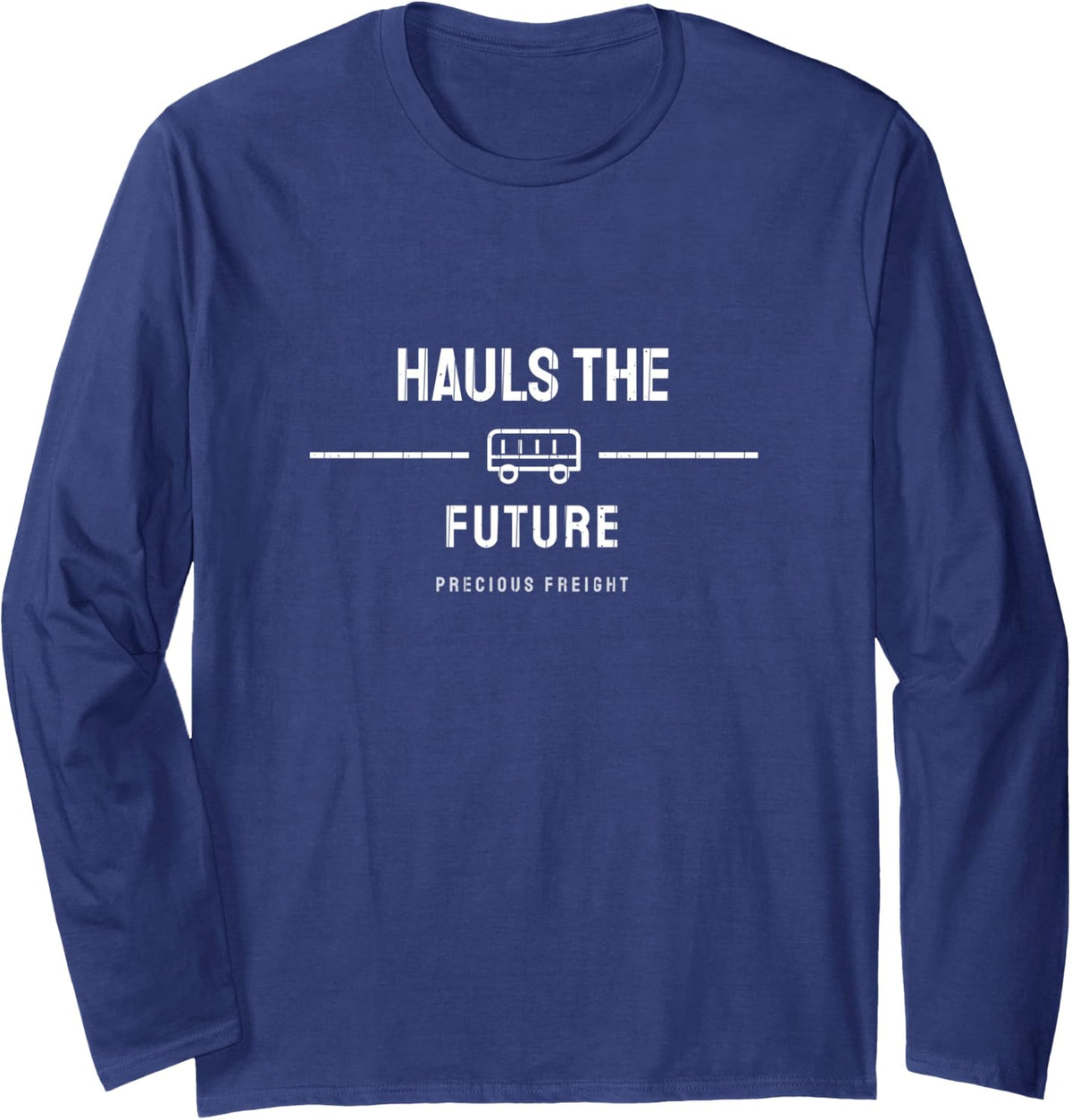 School Bus Driver Transportation Bus Life Bus Driver Long Sleeve T-Shirt - Adult Unisex Navy Blue