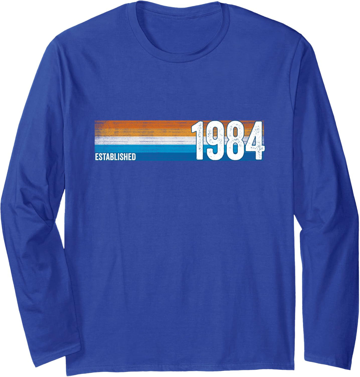 Vintage 1985 Established 1985 42nd Birthday Retro 42 Long Sleeve T-Shirt - Adult Unisex Royal Blue