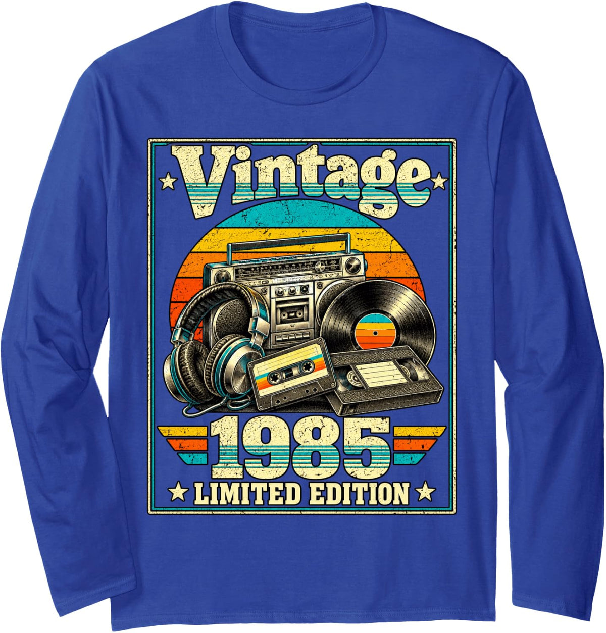Limited Edition 1985 Man Woman 41. Birthday Long Sleeve T-Shirt - Adult Unisex Royal Blue