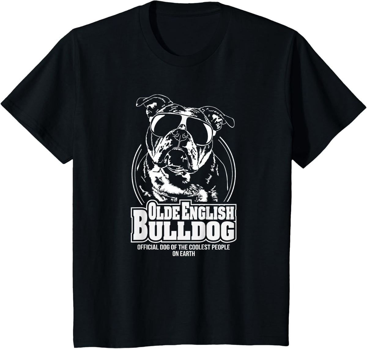 Funny Proud Olde English Bulldog coolest people gift dog T-Shirt - Black