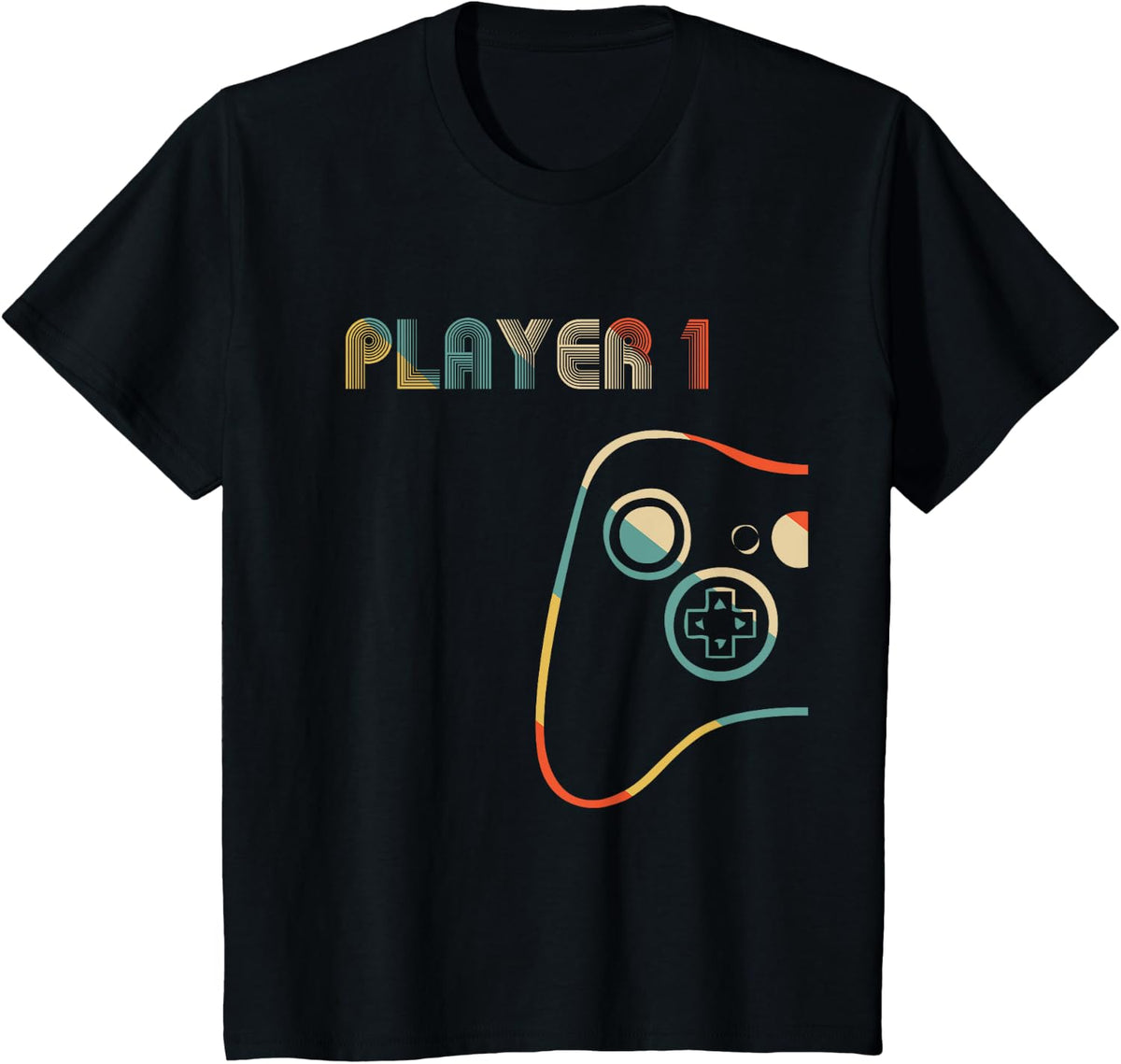Matching Gamer Couple Shirts Player 1 Player 2 T-Shirt Tee for Couples - Black