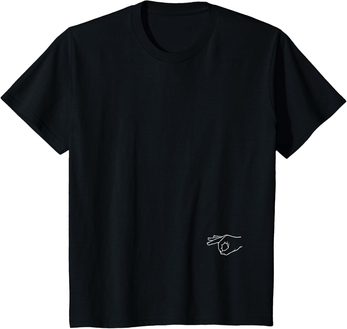 You Looked Circle Game Funny Finger Joke Made You Look Prank T-Shirt - Black