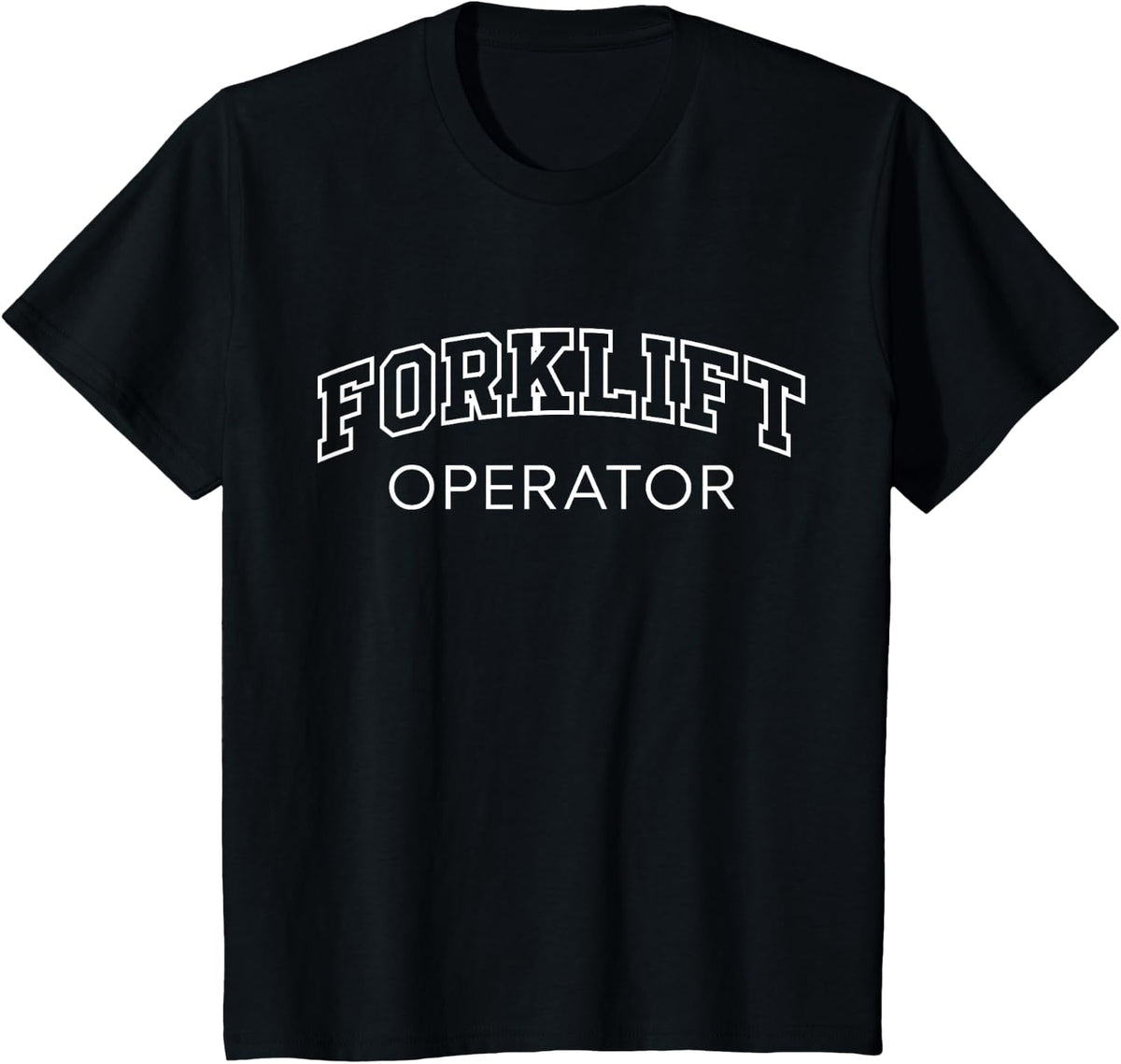 Forklift Operator Funny Athletic Lettering Machine Men T-Shirt - Black