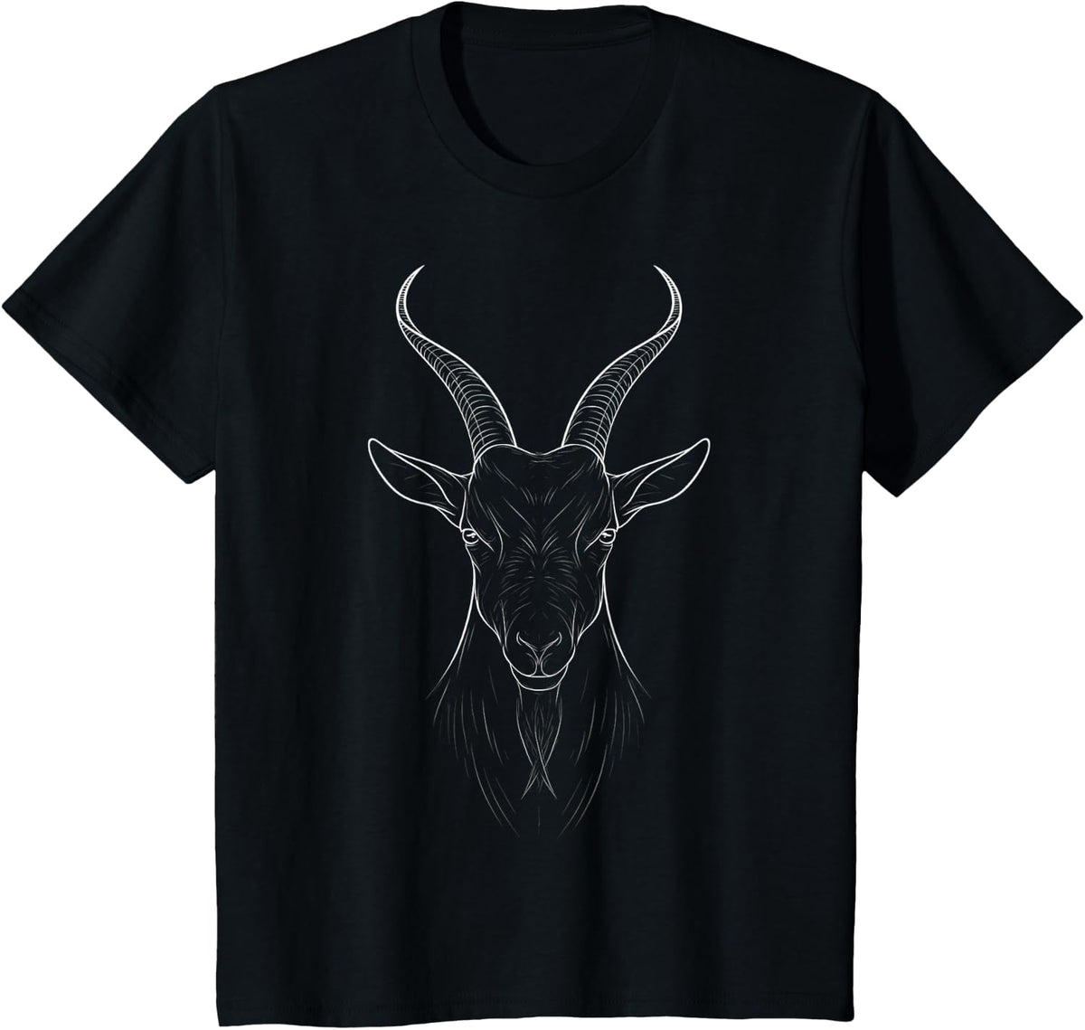 Goat Lover Illustration T-Shirt - Black