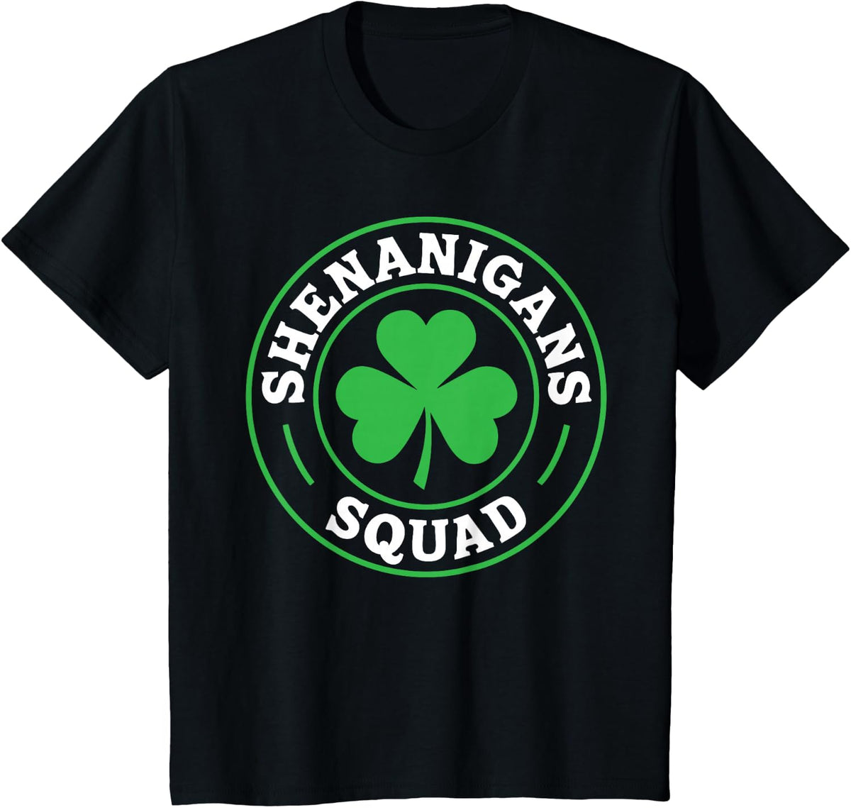Shenanigans Squad Shirt Men Women Kids St Patricks Day T-Shirt - Black