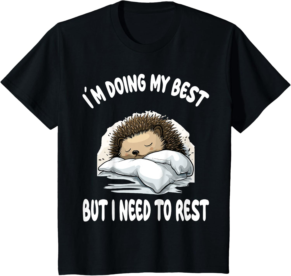 Hedgehog Official Sleepshirt Pajamas Nightgown T-Shirt - Black