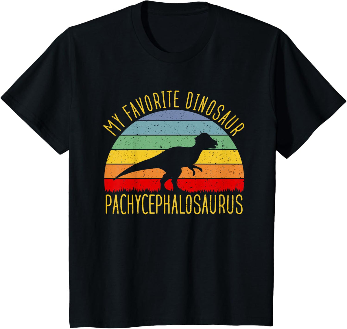 Pachycephalosaurus Is My Favorite Dinosaur - Dino Lover Kids T-Shirt - Black