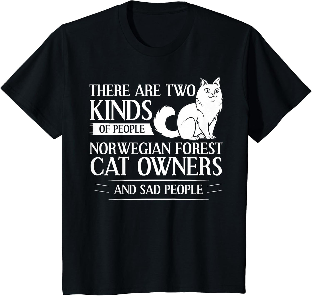Norwegian Forest Cat Kitten Owner Lover T-Shirt - Black