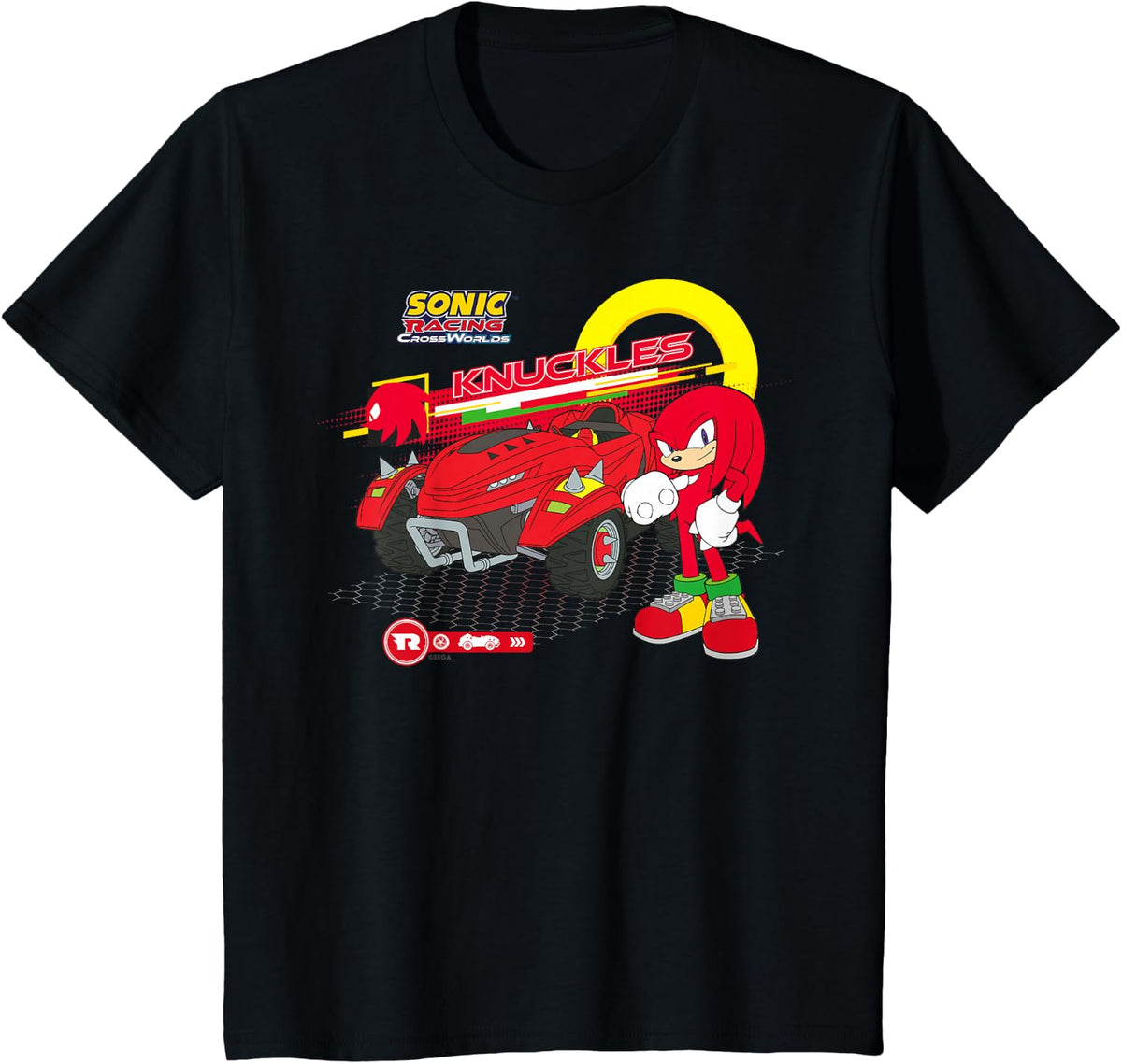Sonic Racing CrossWorlds - Ready to Roll Knuckles T-Shirt - Black