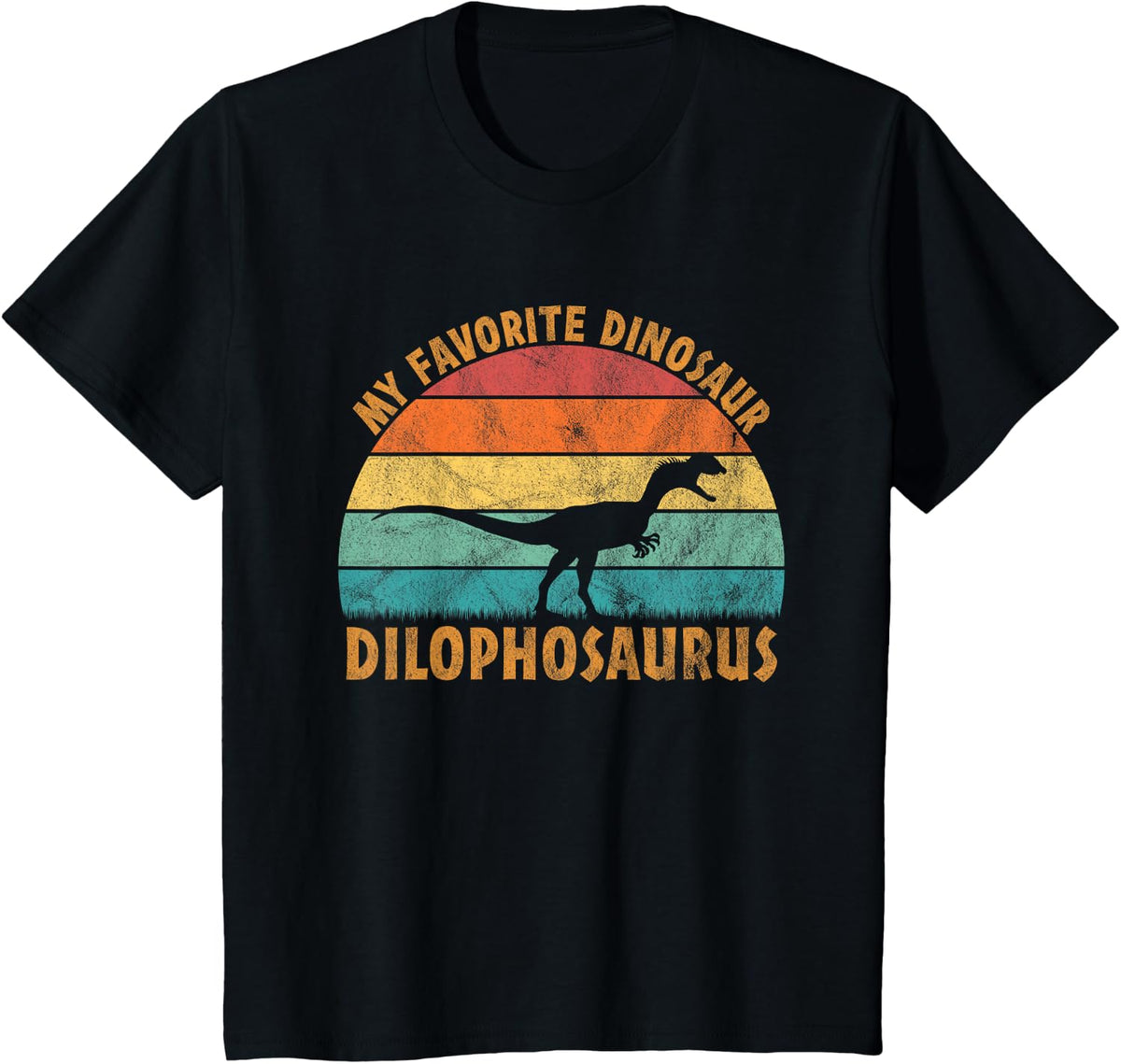 Dilophosaurus My Favorite Dinosaur - Dino Lover Kids T-Shirt - Black