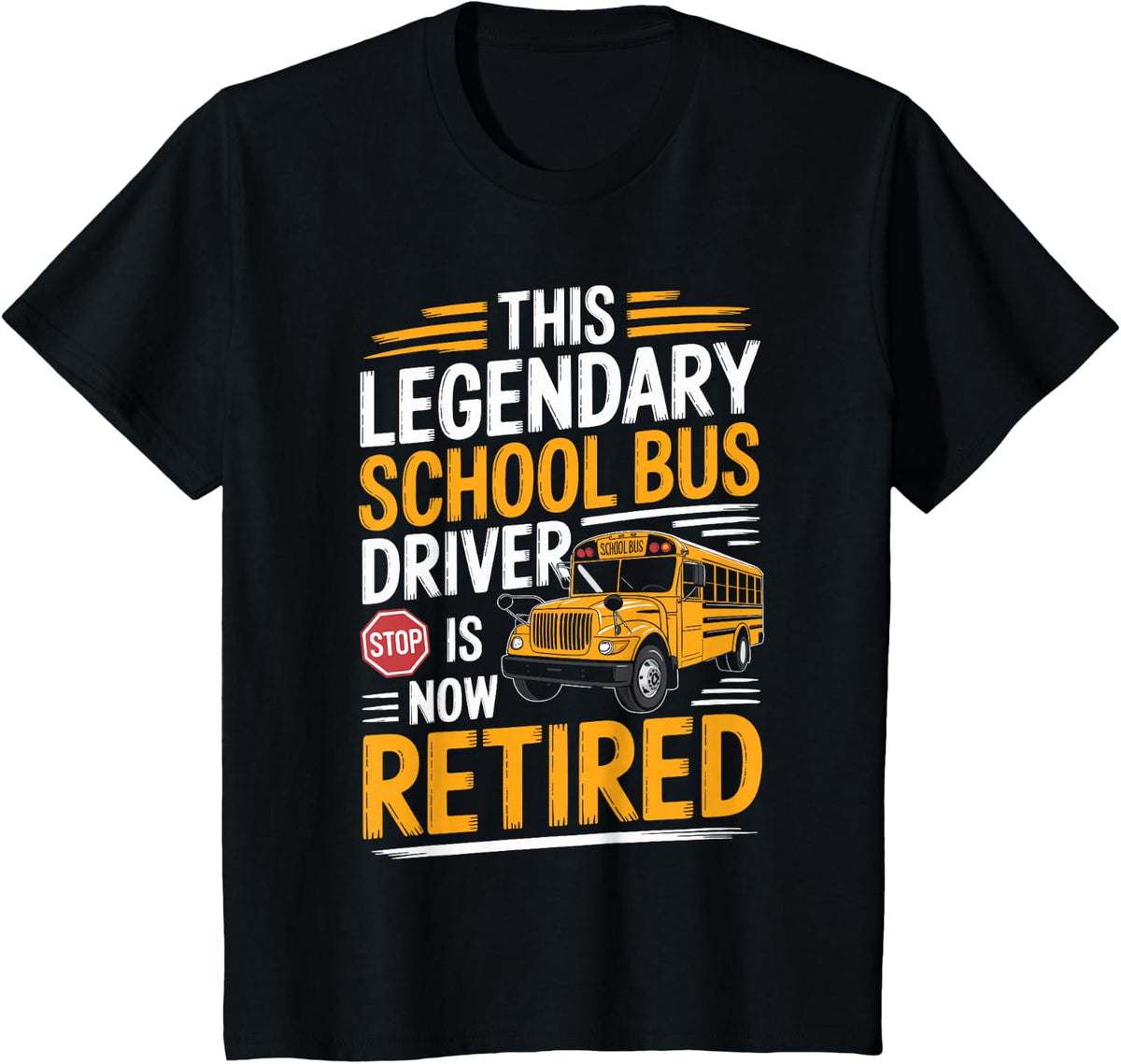 This Legendary School Bus Driver is Funny School Bus Driver T-Shirt - Black
