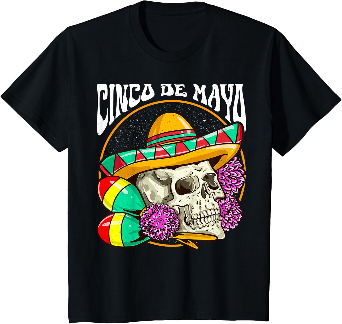 Cinco De Mayo Party Decorations Themed Artwork May 5th T-Shirt - Black