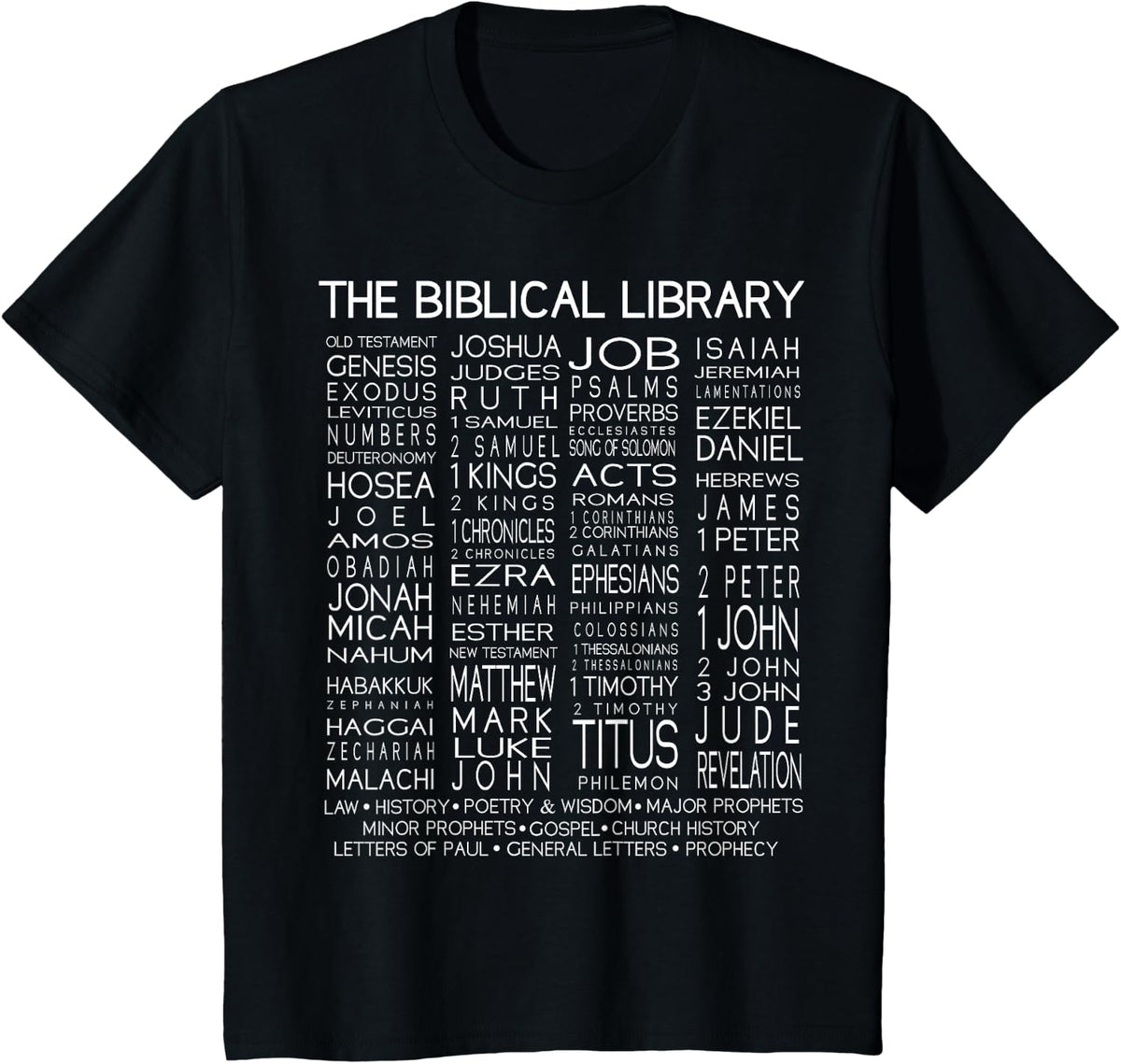 Bible Gifts | Biblical Books | Bible Study | Bible T-Shirt - Black