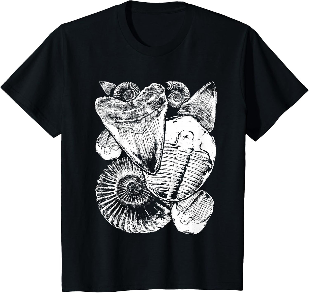 Fossil Hunter Paleontologist Fossil Hunting Tee T-Shirt for Men Women Adults - Black