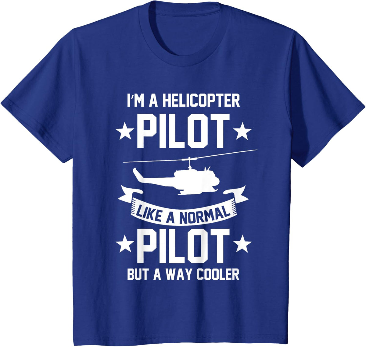 Helicopter Pilot Plane Flying Aviation Aircraft T-Shirt - Royal Blue