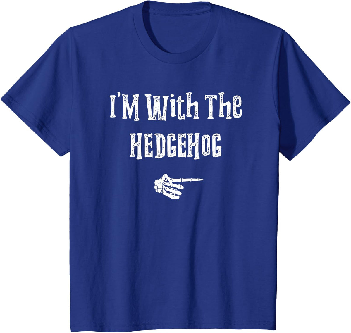 I'm with Hedgehog Halloween Costume Funny Couples Matching T-Shirt - Royal Blue
