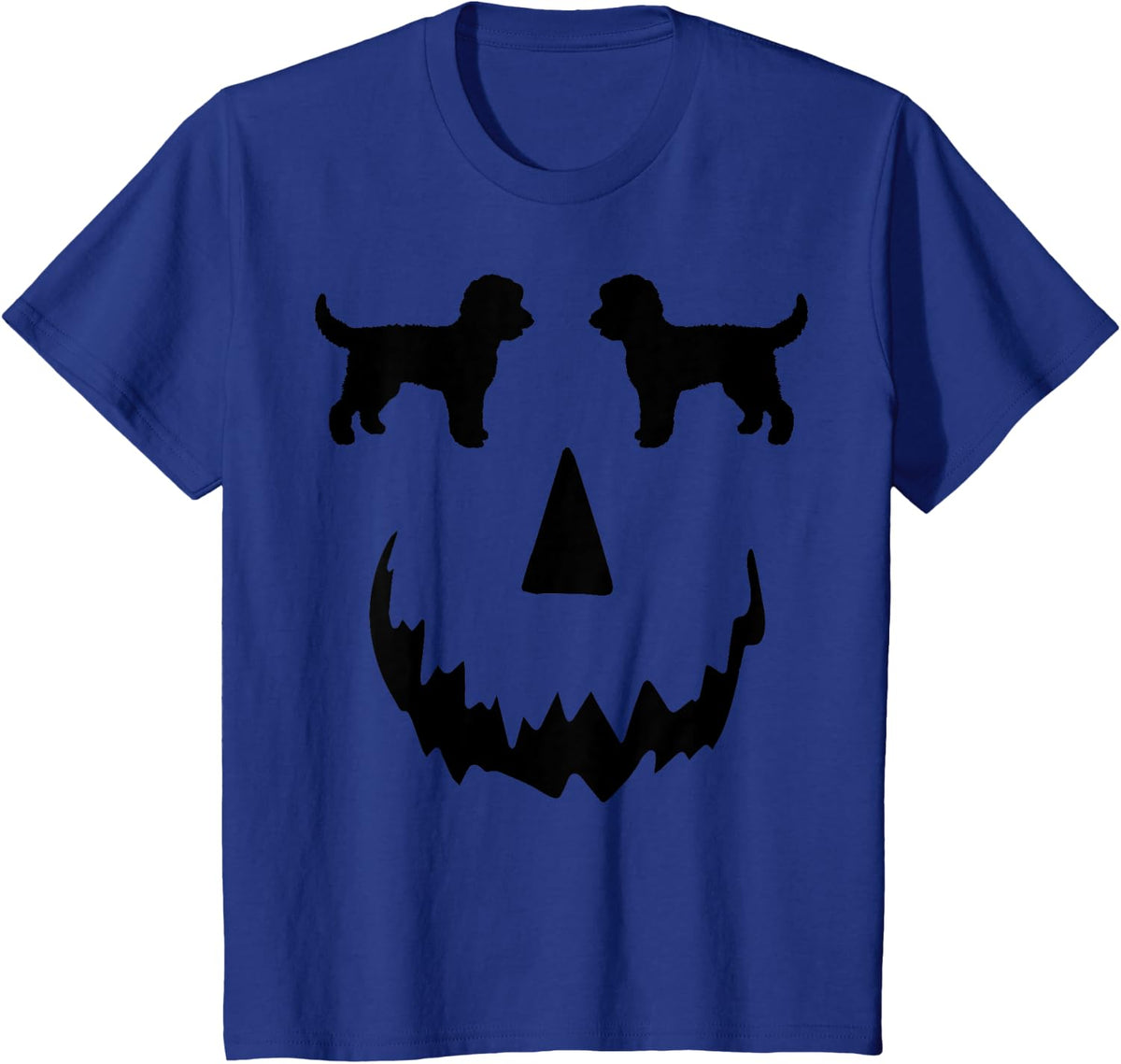 Pumpkin Doodle Halloween, Goldendoodle Halloween T-Shirt - Royal Blue