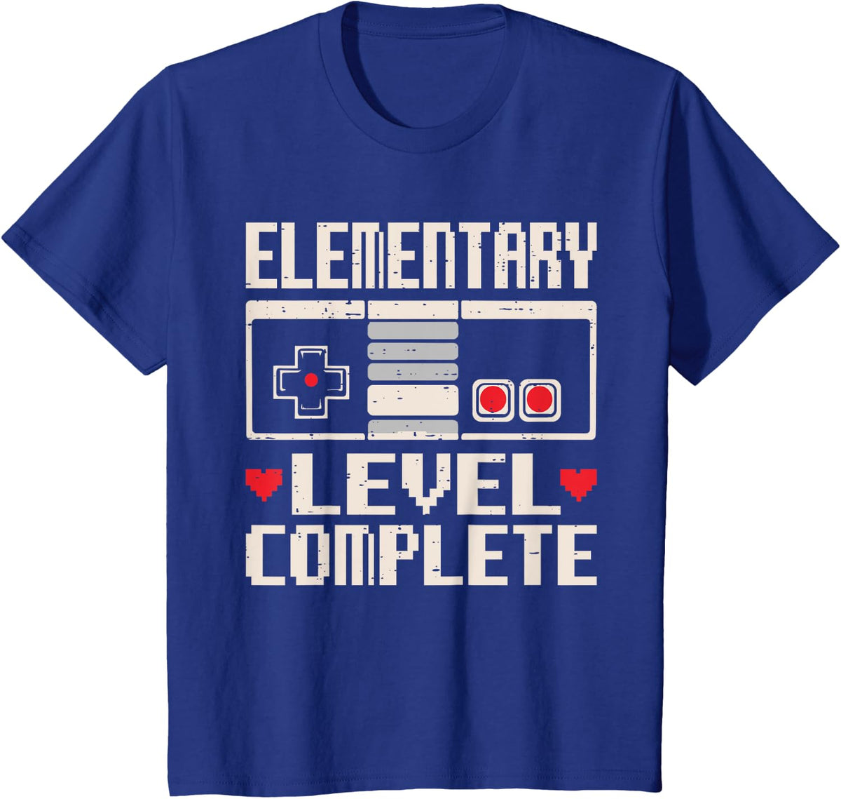 Elementary Level Complete Gamer Class Of 2025 Graduation T-Shirt - Royal Blue