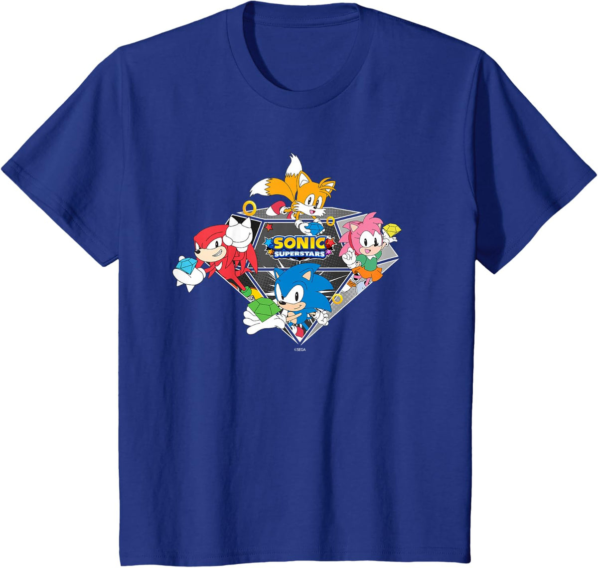 Sonic The Hedgehog, Sonic Superstars - Emerald Club T-Shirt - Royal Blue