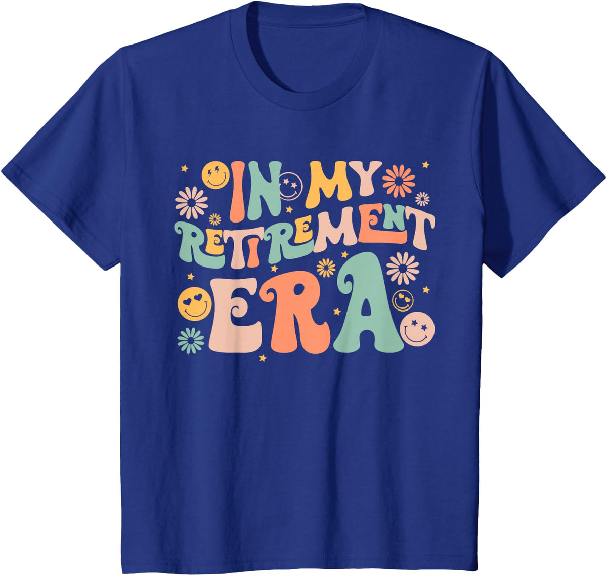 In My Retirememt Era Retro Back to School T-Shirt - Royal Blue