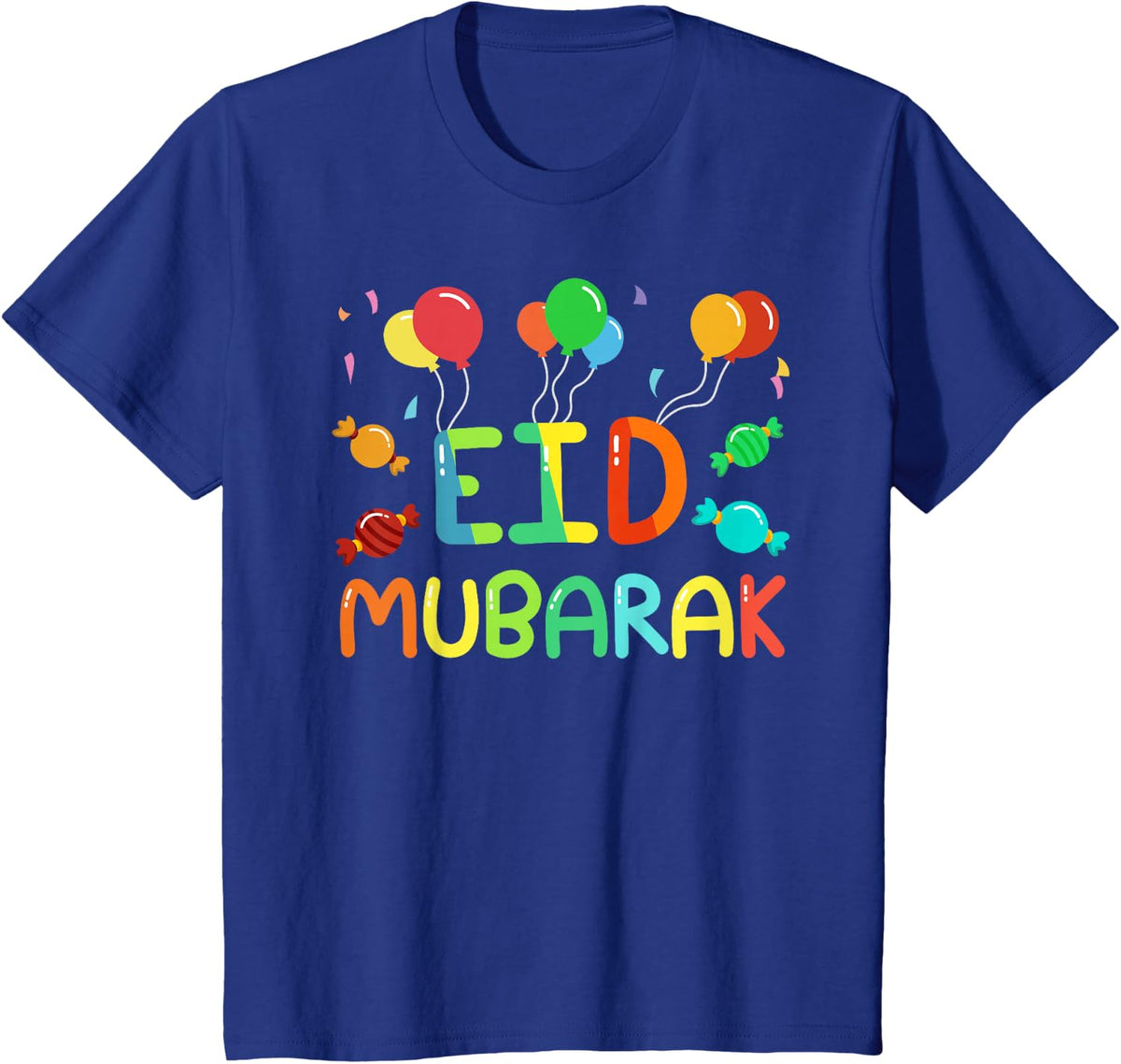 Eid Muslim Clothing Kids Eid Mubarak T-Shirt - Royal Blue