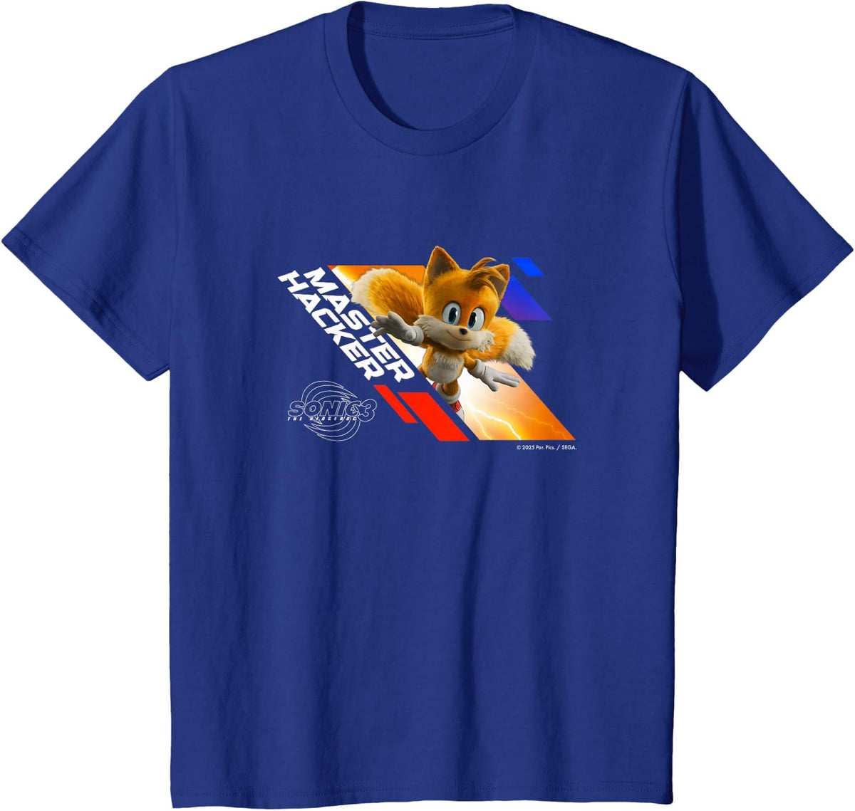 Sonic the Hedgehog 3 - Tails "Master Hacker" T-Shirt - Royal Blue