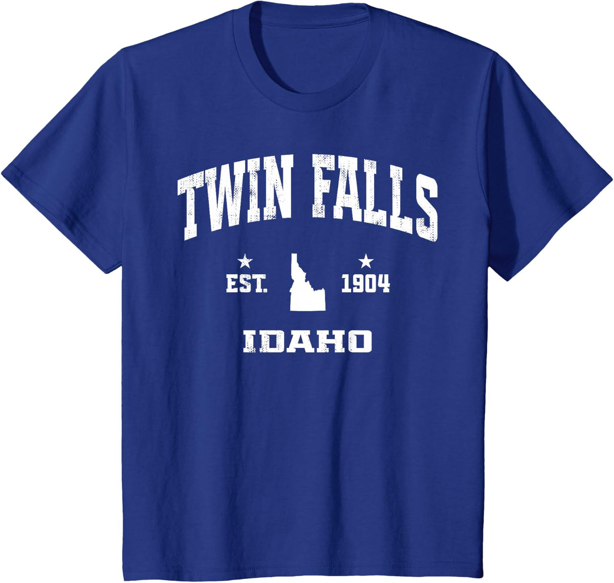 Twin Falls Idaho ID Vintage Throwback Classic Souvenir T-Shirt - Royal Blue