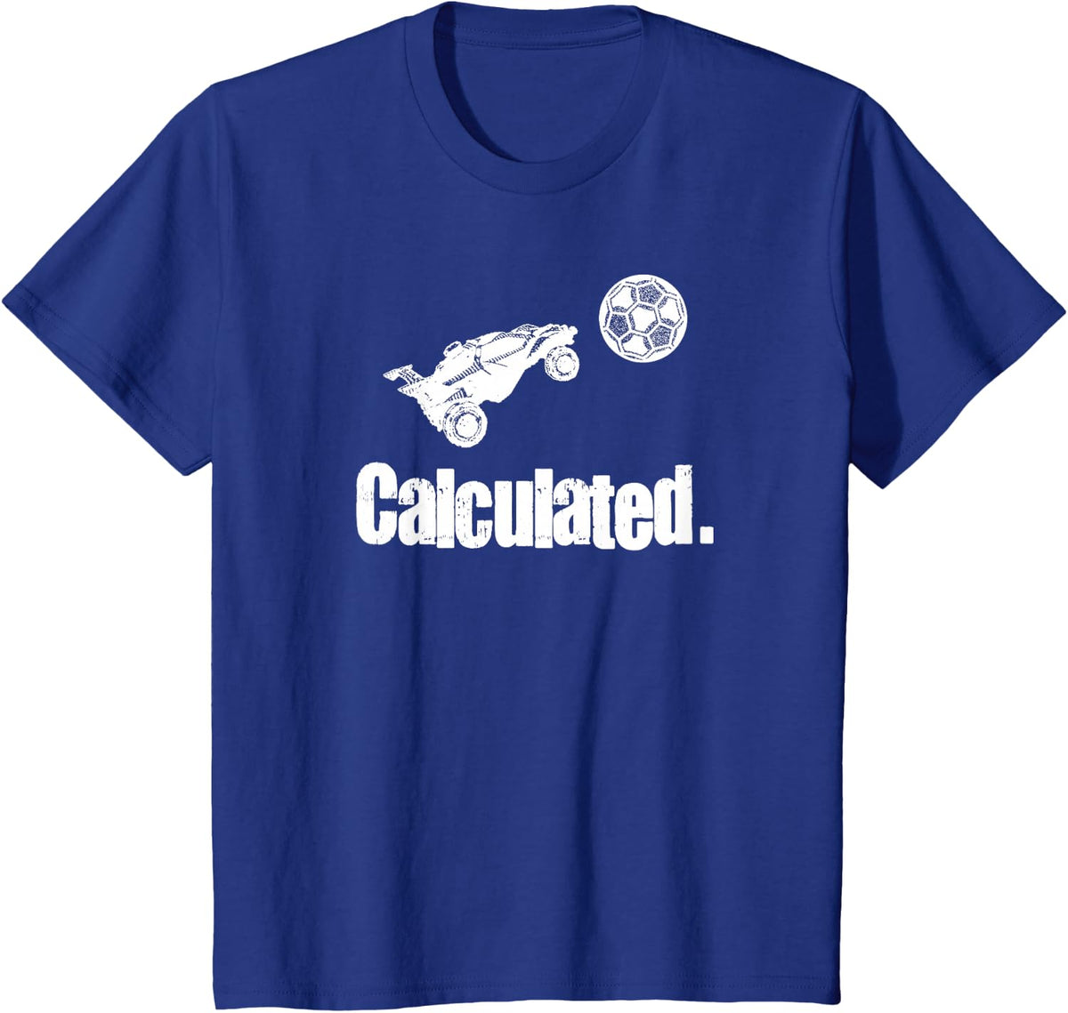 Calculated Vintage Retro Skyrocket Soccer RC Car League T-Shirt - Royal Blue