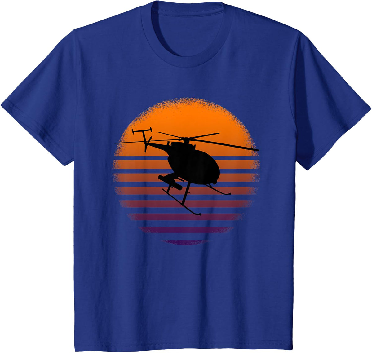 Great Helicopter Pilot Silhouette Gift Men T-Shirt - Royal Blue