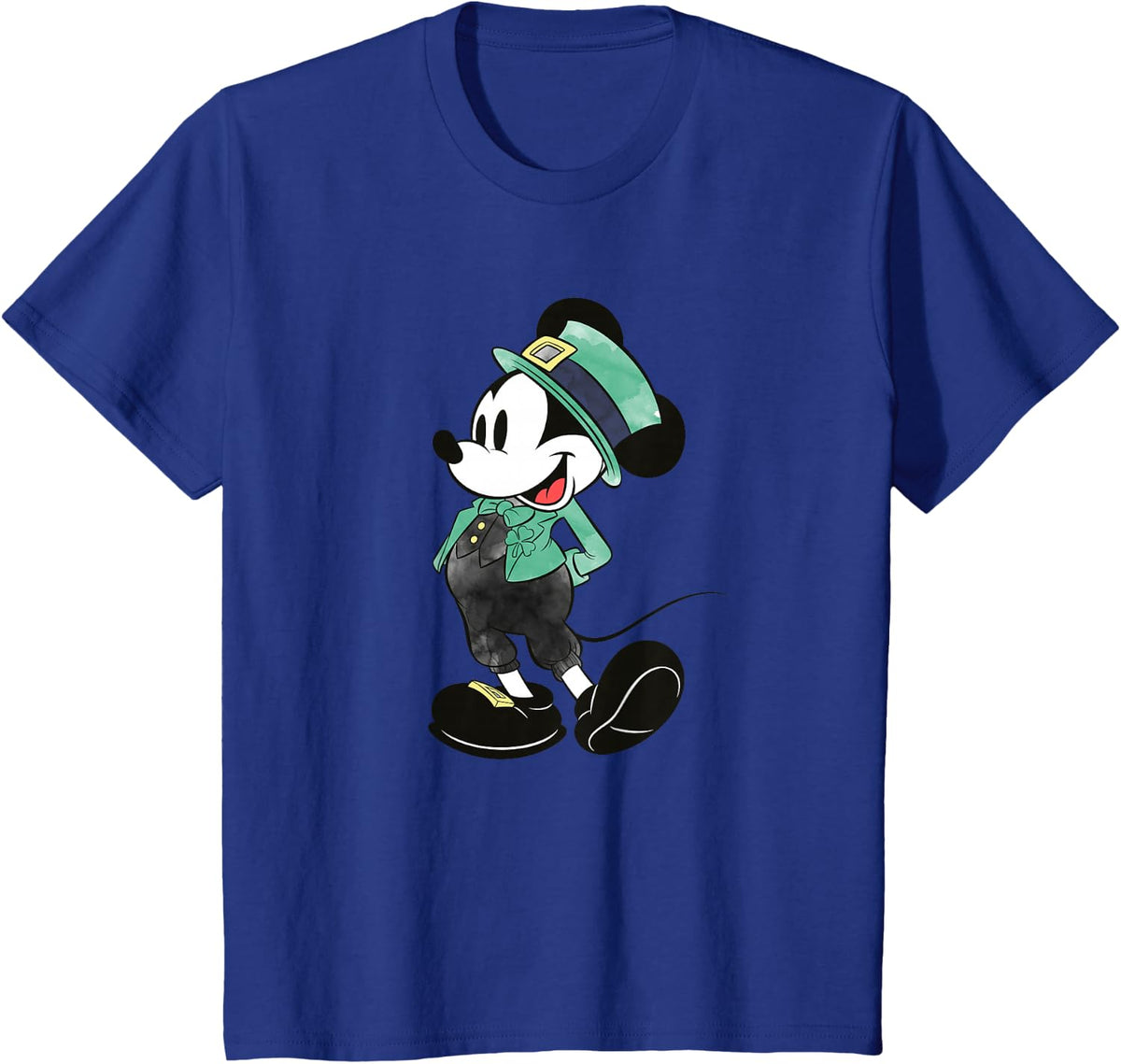 Disney Mickey Mouse Green Irish Costume St. Patrick's Day T-Shirt - Royal Blue