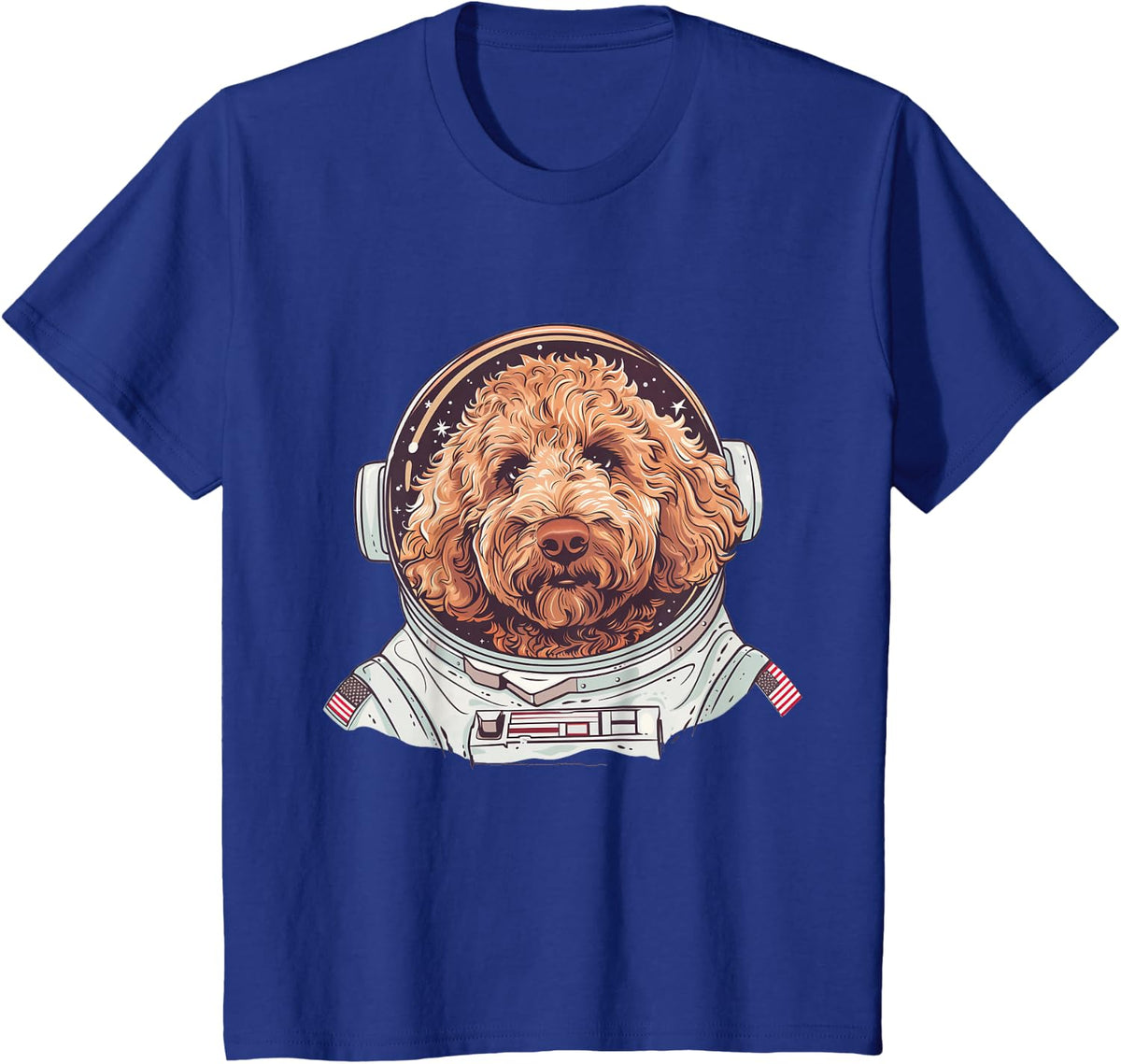 Goldendoodle Astronaut Funny Dog Lover T-Shirt - Royal Blue