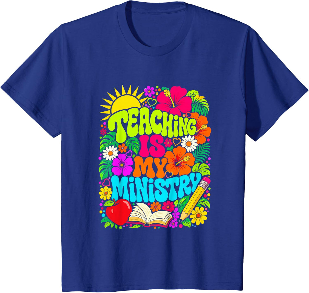 Women Teacher T-Shirt - Royal Blue