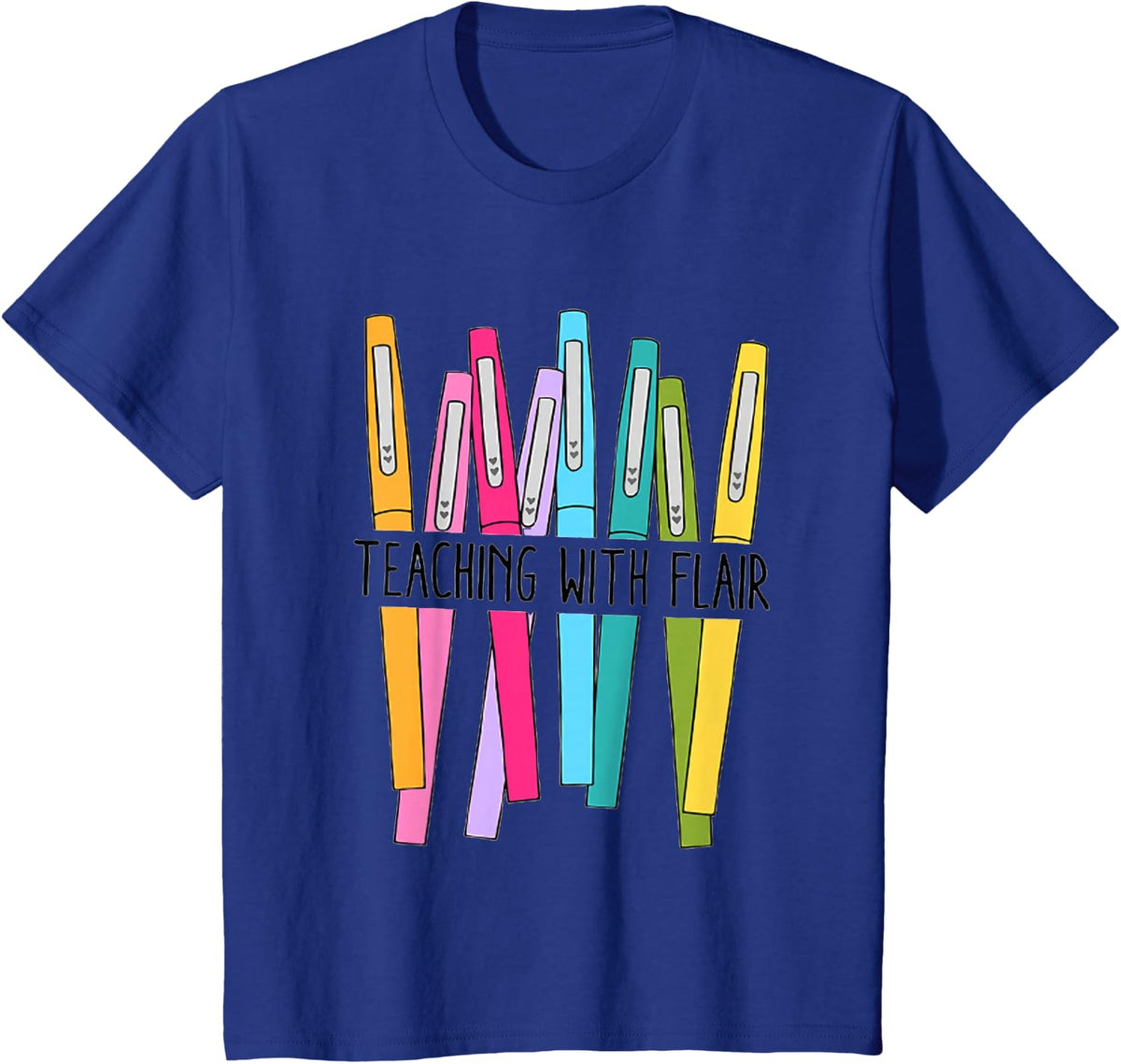 Teaching With Flair 100 Days Of School Teacher Appreciation T-Shirt - Royal Blue