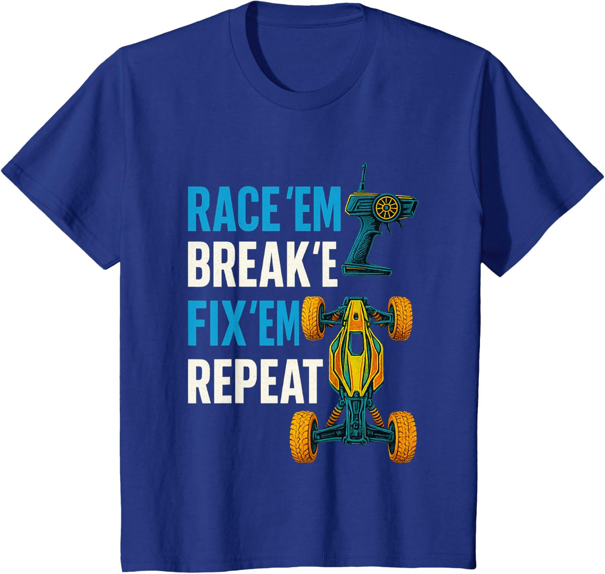 Rc Car Remote Control Racing T-Shirt - Royal Blue