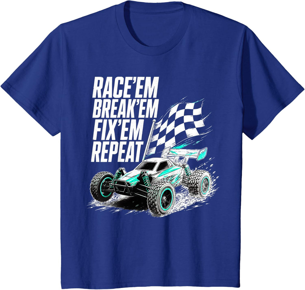 Vintage RC Car Hobby RC Racer T-Shirt - Royal Blue