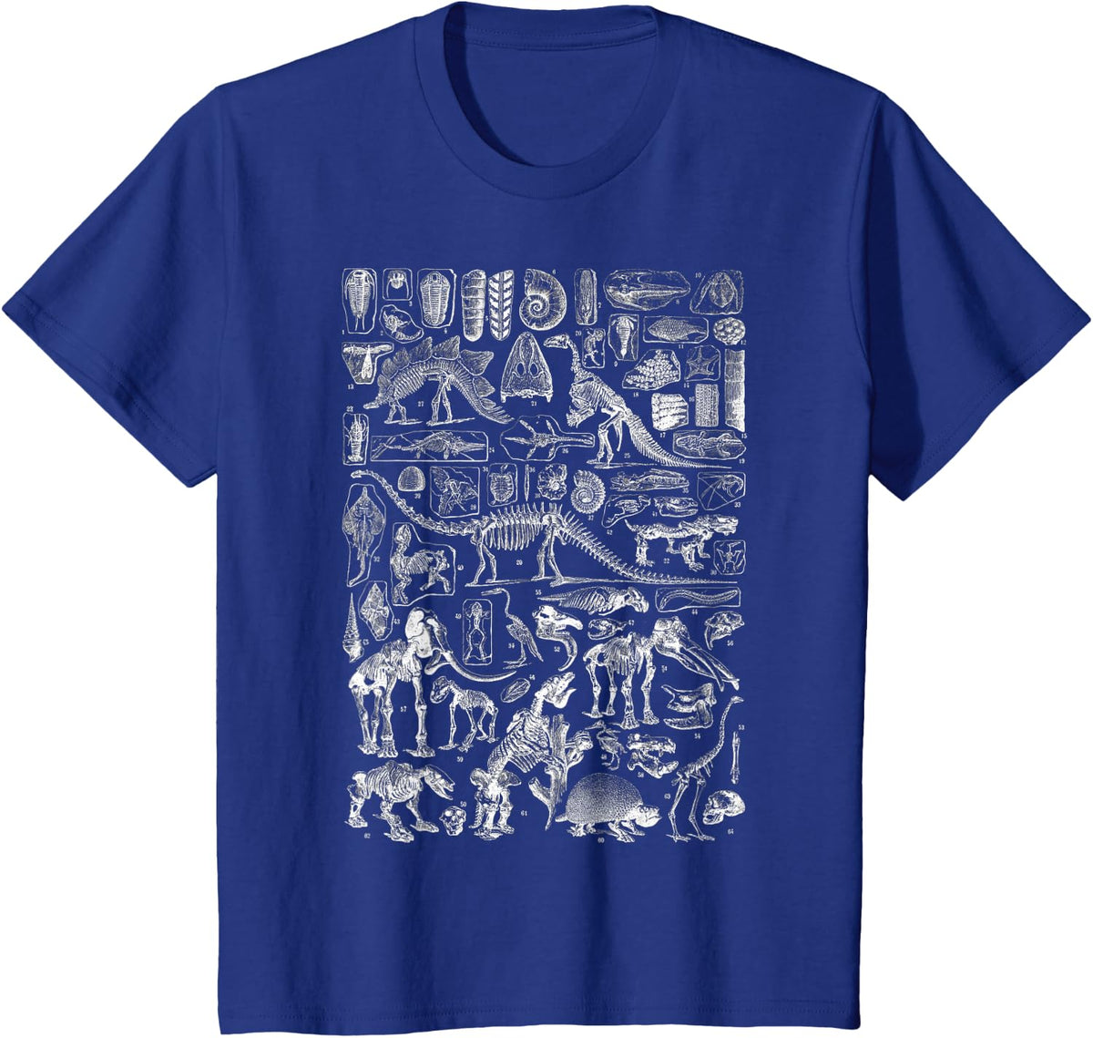 Dinosaur Fossils T-Rex Paleontology Science Archeology Gift T-Shirt - Royal Blue
