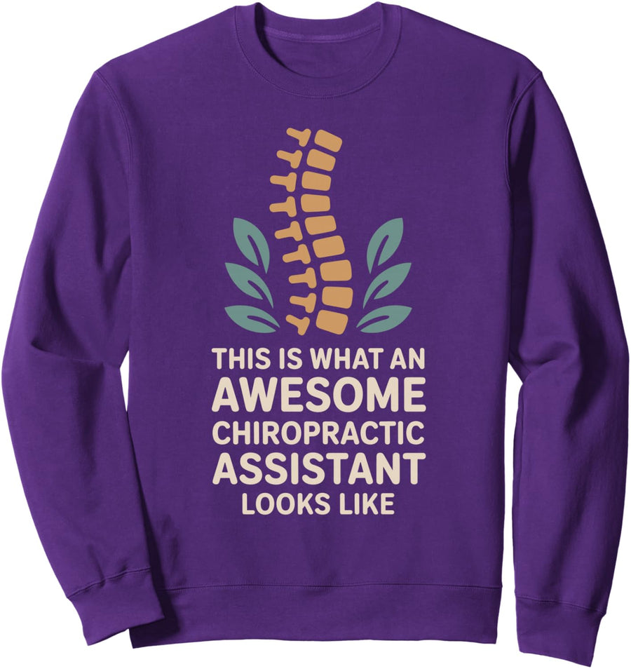 Awesome Chiropractic Assistant Sweatshirt - Adult Unisex Purple