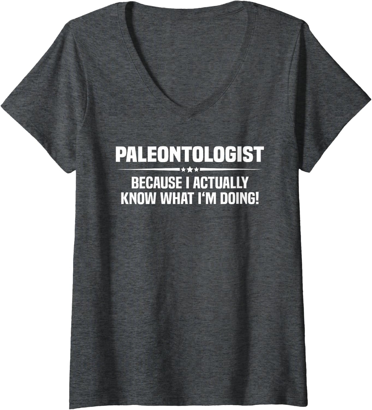 Women's Paleontologist What I'm Doing V-Neck T-Shirt - Dark Heather Grey